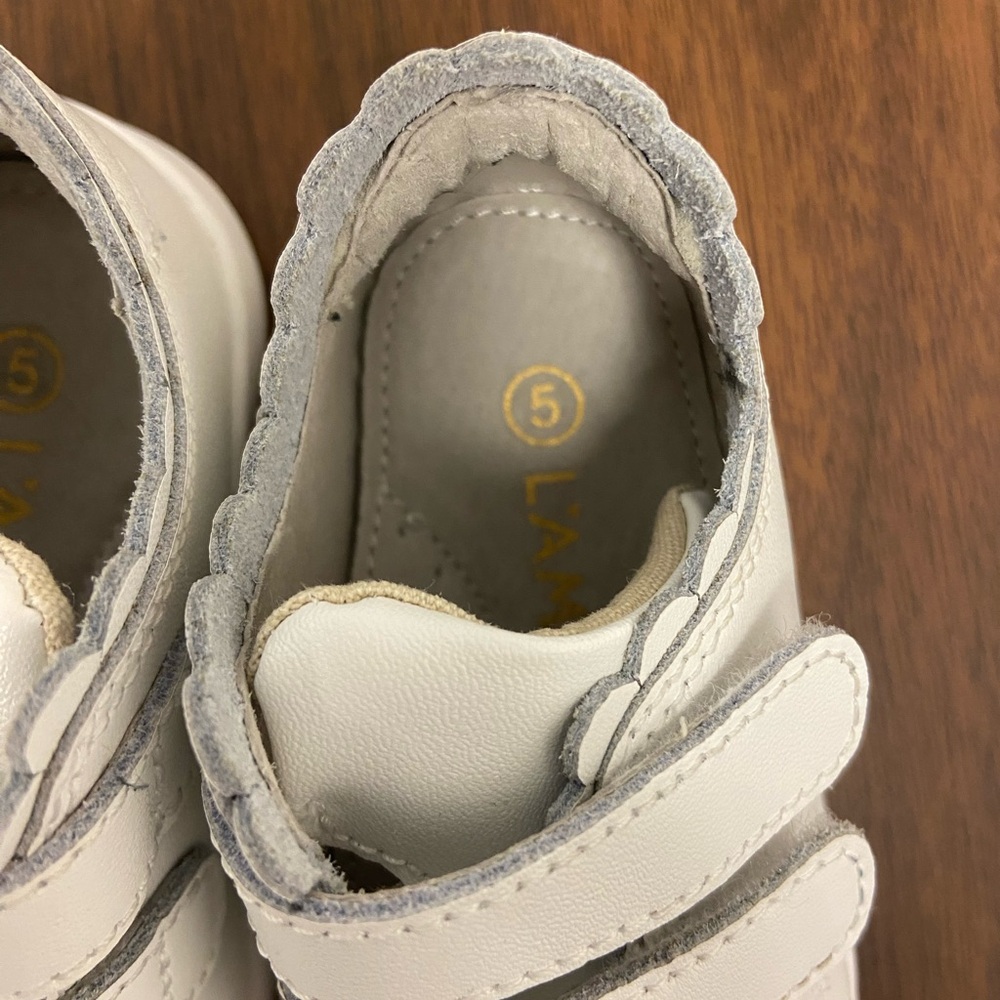 L'Amour White Baby Walker Shoes - Picture 3 of 8